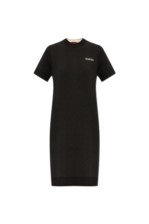 ワンピース Versace Black Stretch Viscose Dress Medusa '95 Draped Gown Black | VERSACE US